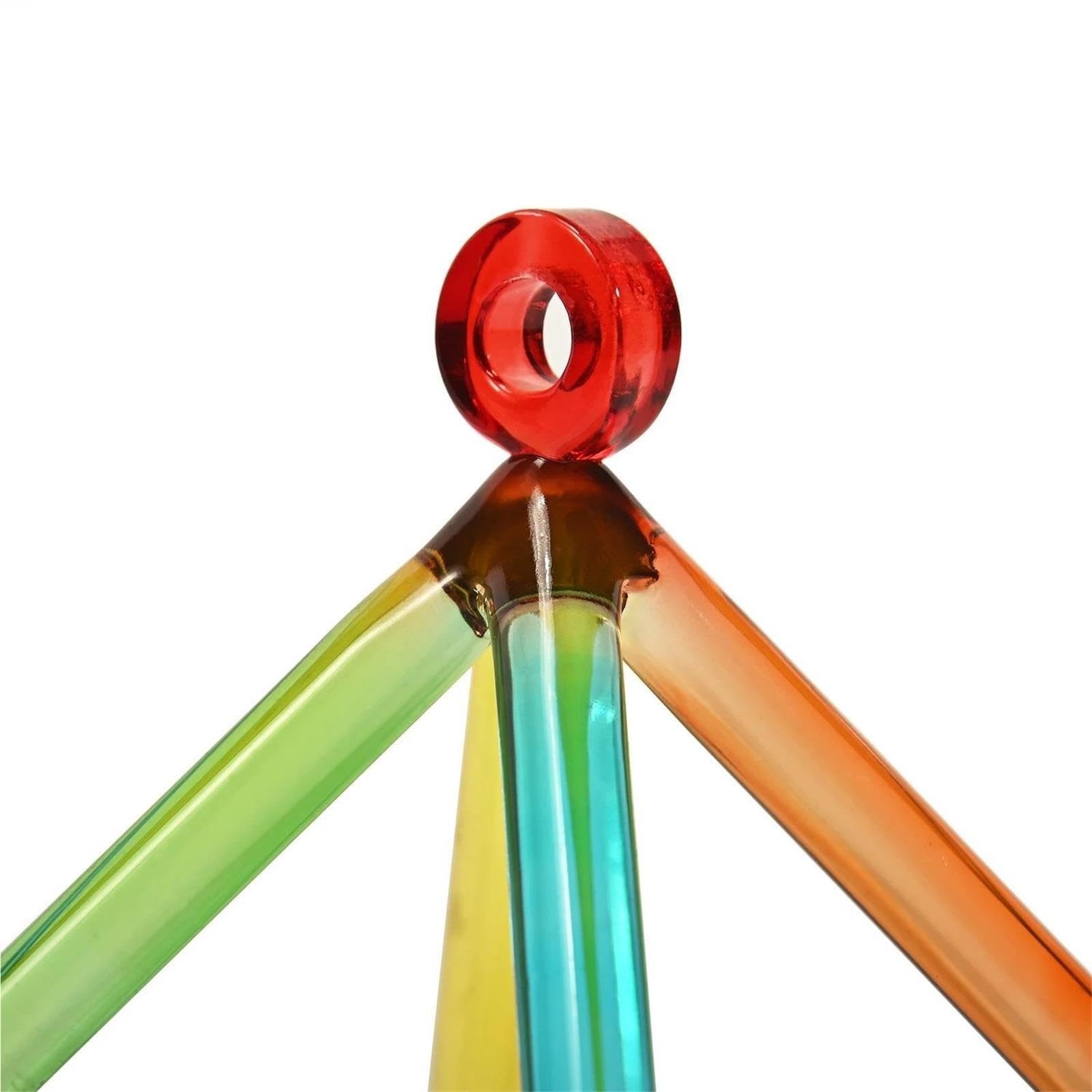6-Zoll-Singpyramide aus regenbogenfarbenem Quarzkristall