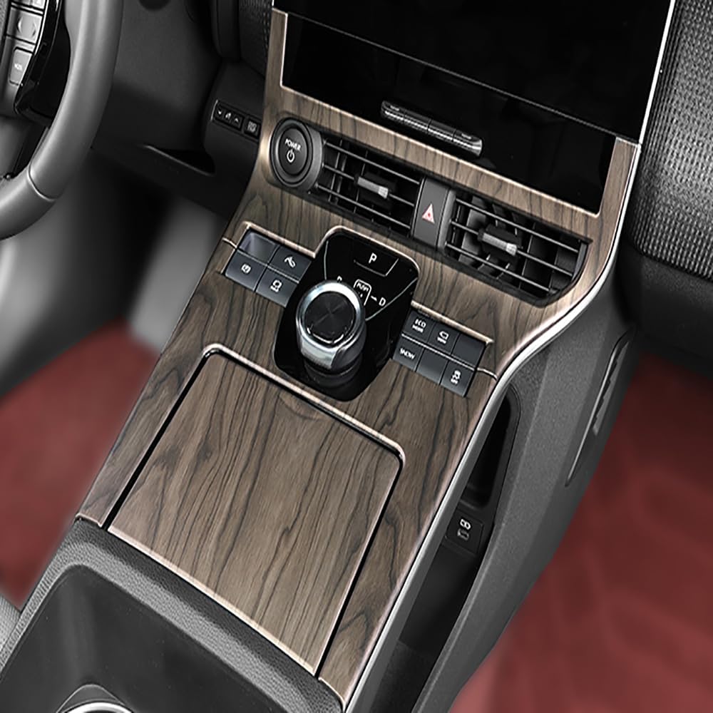 for Toyota BZ4X EA10 2022 2023 ABS Plastice Car Center Console Gear Shift Panel Cover Trim Sticker Interior Accessories (ABS Peach Wood Color)