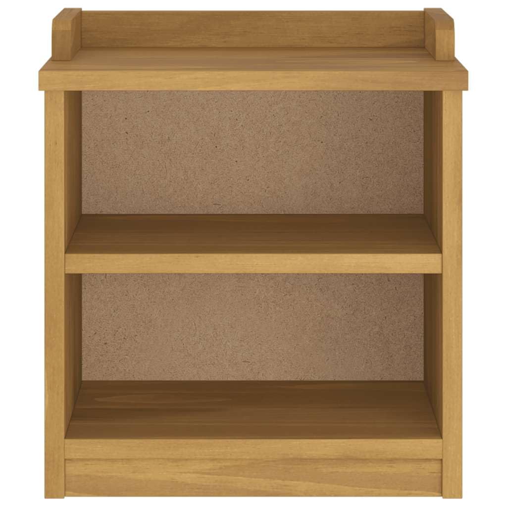 Panchina da corridoio Sandnes, in legno massiccio, 45 x 40 x 50 cm, effetto noce, con spazio per panca e ingresso, robusta panca in pino con seduta e conservazione