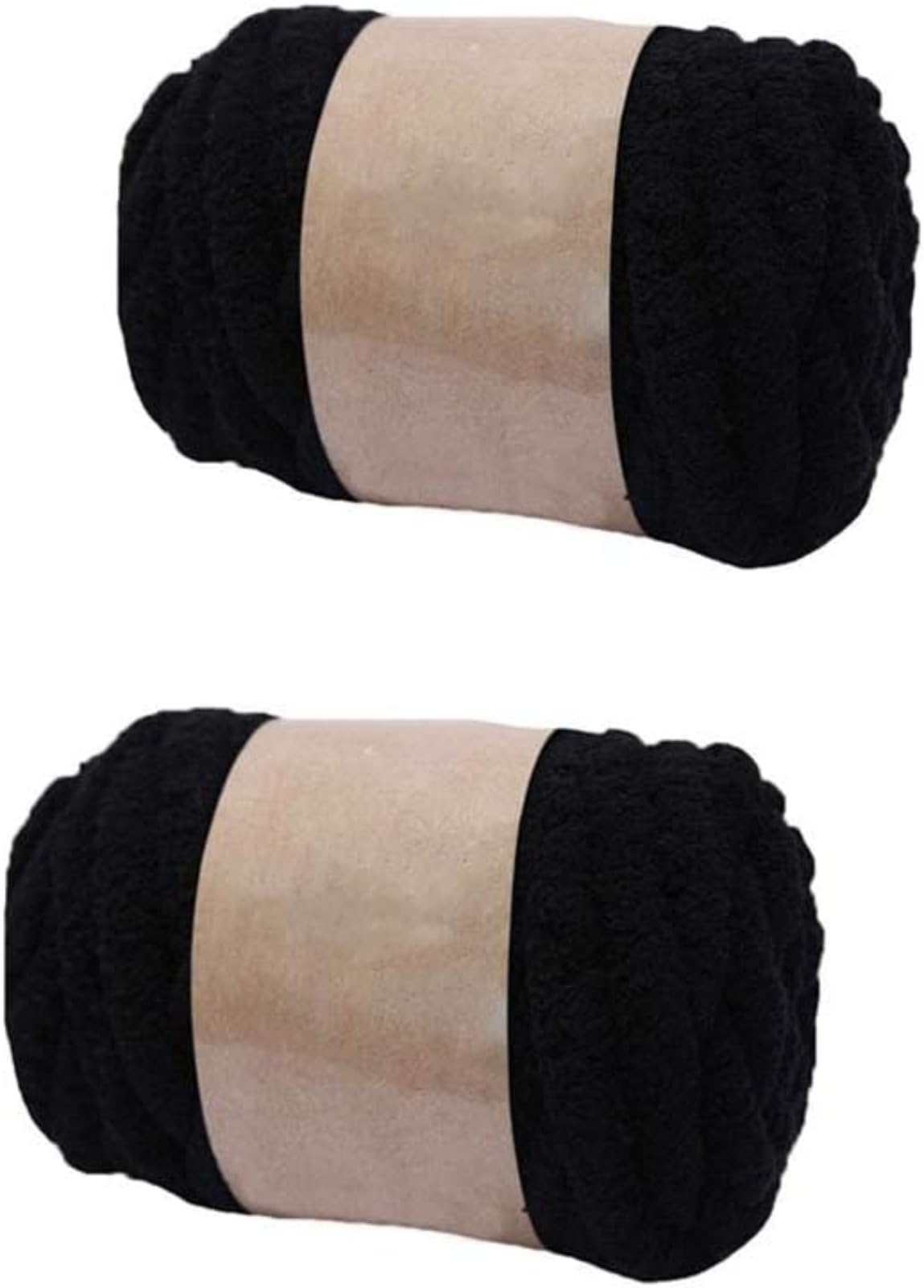 RIESKAS 2-Pack Bulky Super Chunky Purple Chenille Yarn Arm Knitting Blanket Yarn Jumbo Chenille Yarn DIY Mat Hat Scarf Yarn Per Skein 250g-8oz