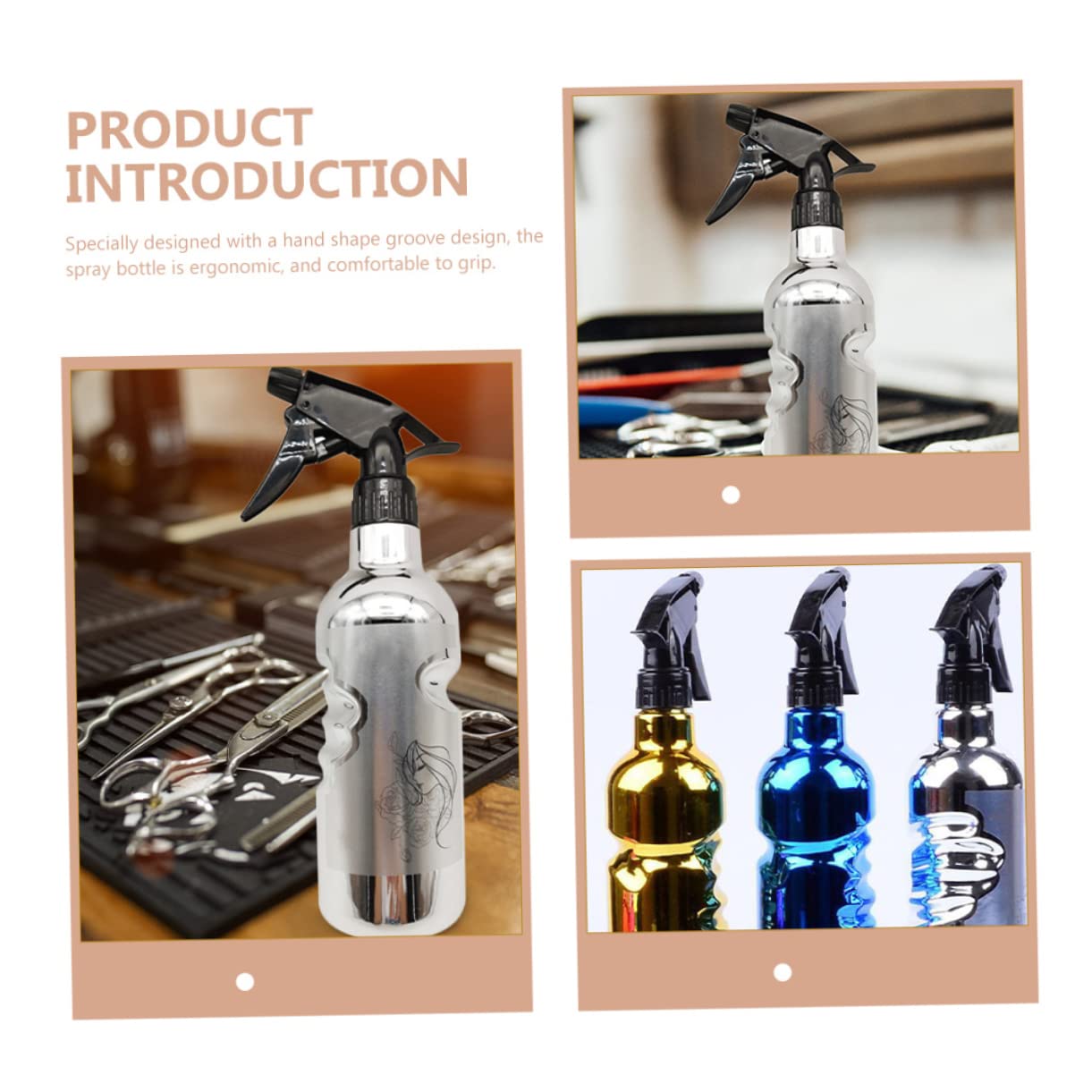 FOMIYES 5piezas Botella Pulverizadora De Presión Para Peluquería Pulverizador Reutilizable Diseño Ergonómico y Mango Cómodo Para Estilistas y Necesidades De Cabello