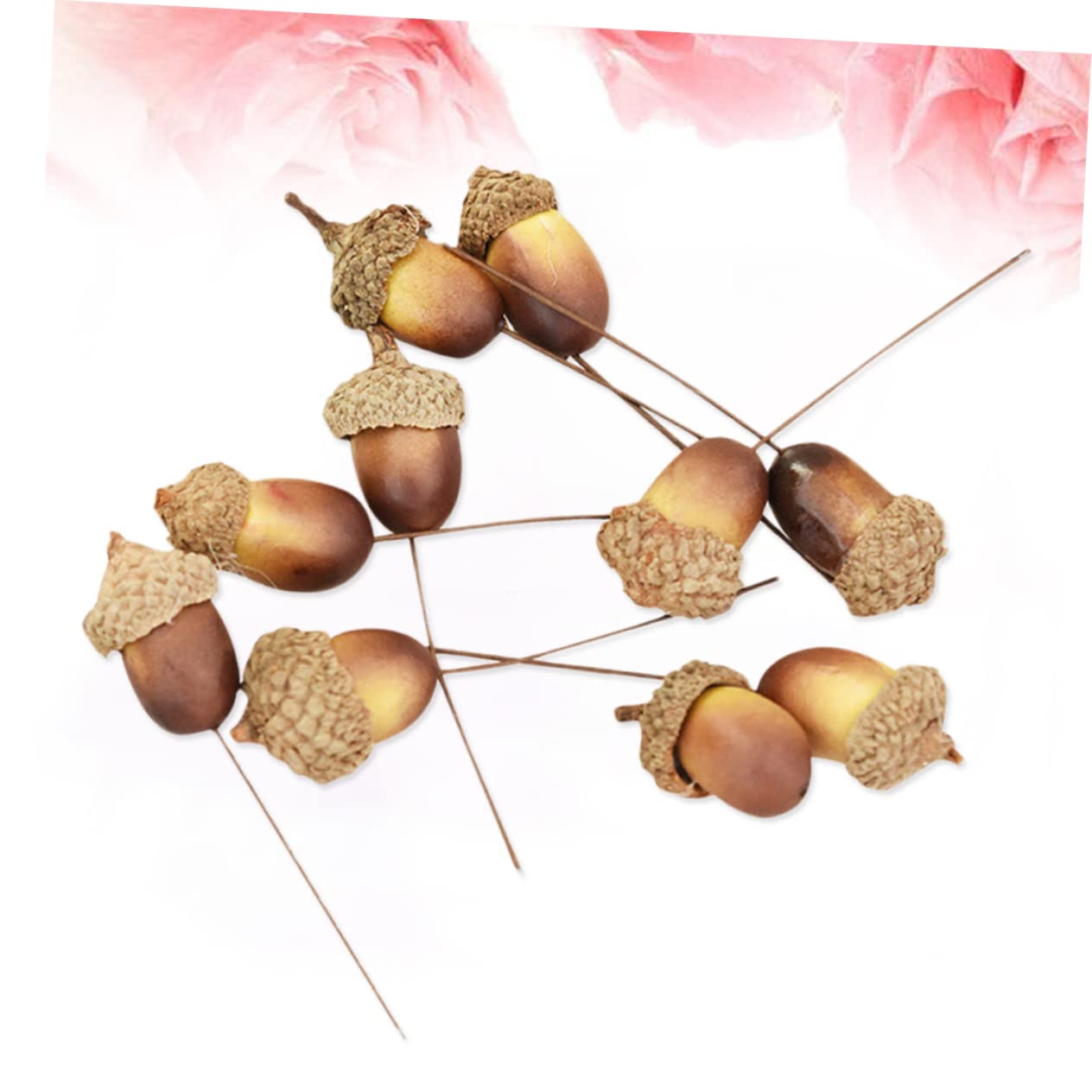 Amazon.co.jp: CALLARON 10個 人工どんぐり 装飾用どんぐり 人工ナッツ
