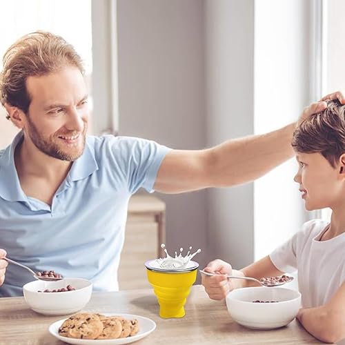 Miniatura 27 de Taza plegable de silicona plegable – Taza plegable expandible – Tazas portátiles reutilizables para viajes, camping, senderismo, supervivencia