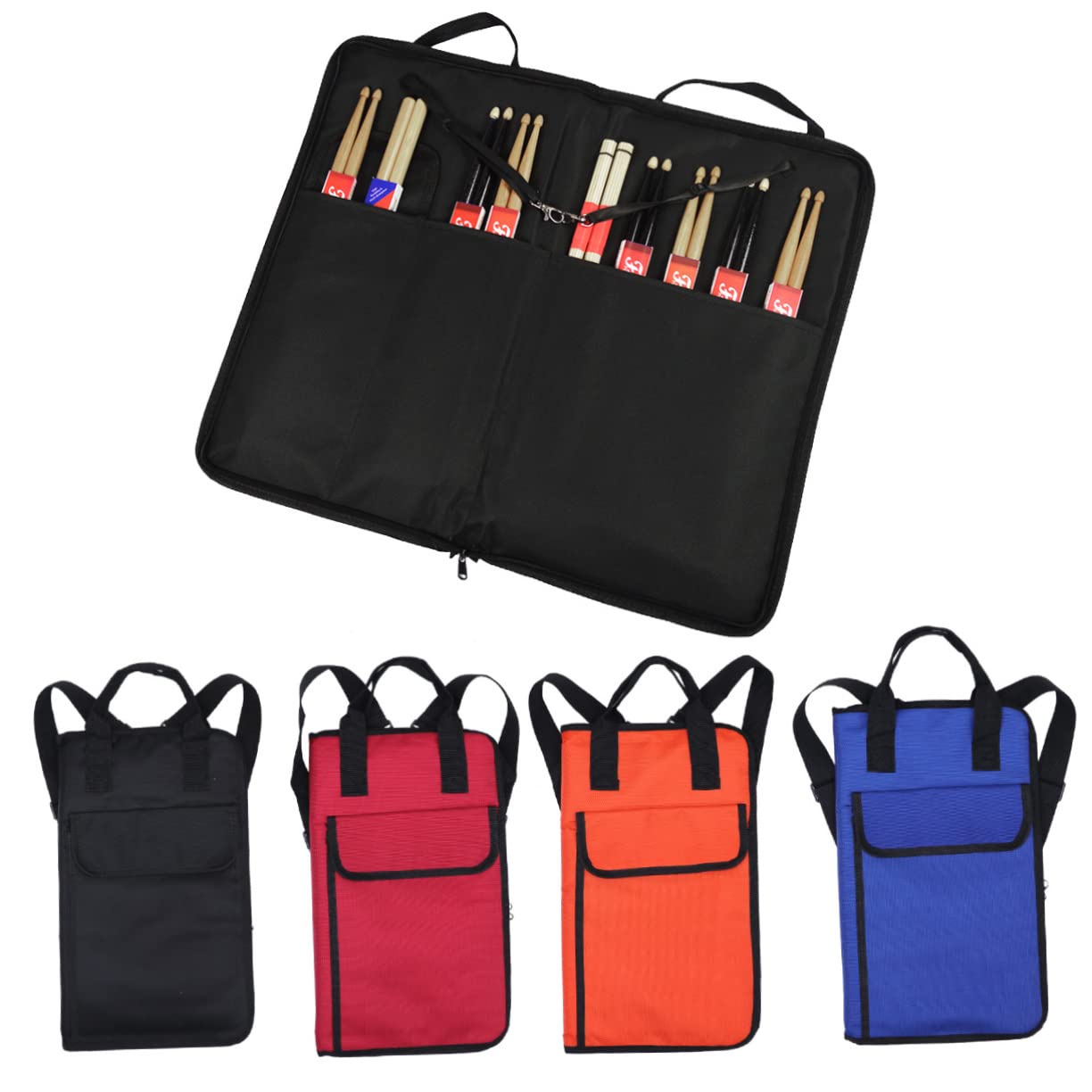 ERINGOGO Drumstick Backpack Comfortable Drum Stick Holder for Percussion Gear Spacious Design for Sticks and Accessories for Young Musicians Black Color