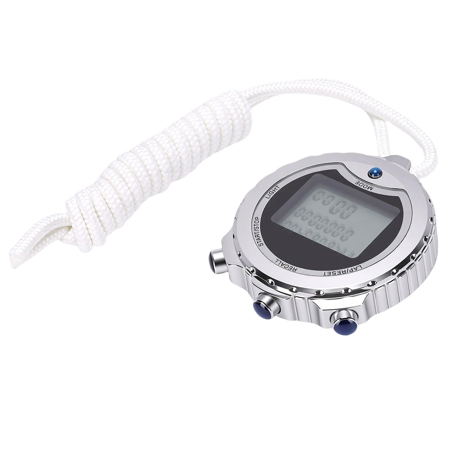 Cronometro Timer Lega Resistente all'Acqua Ampio Display 100 Giri Memoria Sport Digitale Timer con Orologio Sveglia Calendario Luminoso per Allenatori