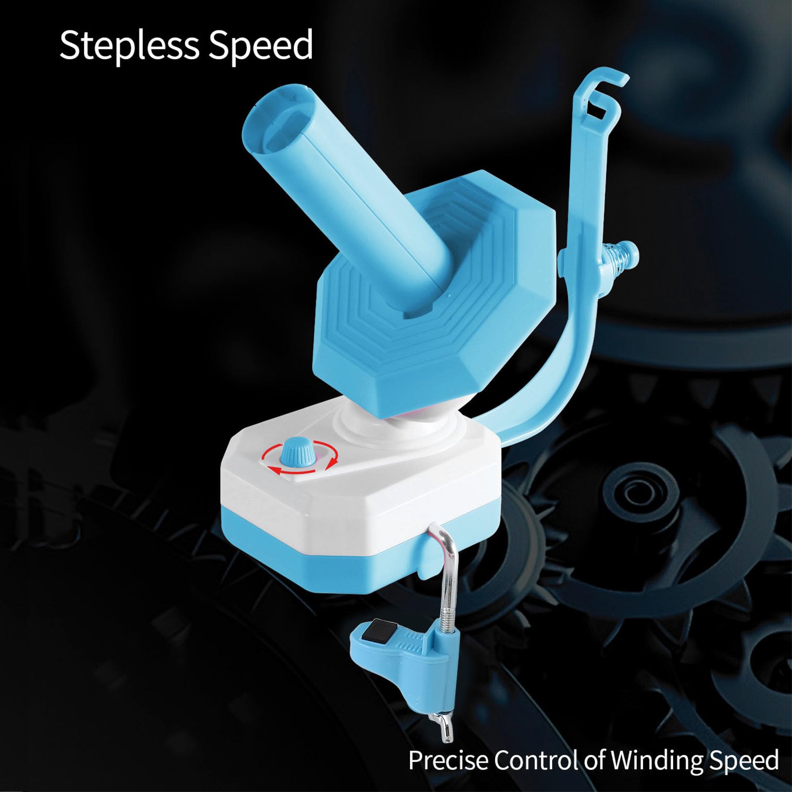 Electric Yarn Ball Winder, Multifunctional USB Yarn Cake Winder Knitting Tool, High Efficiency Stepless Speed Automatic Yarn Winder Sewing Supplies for Crochet Lovers