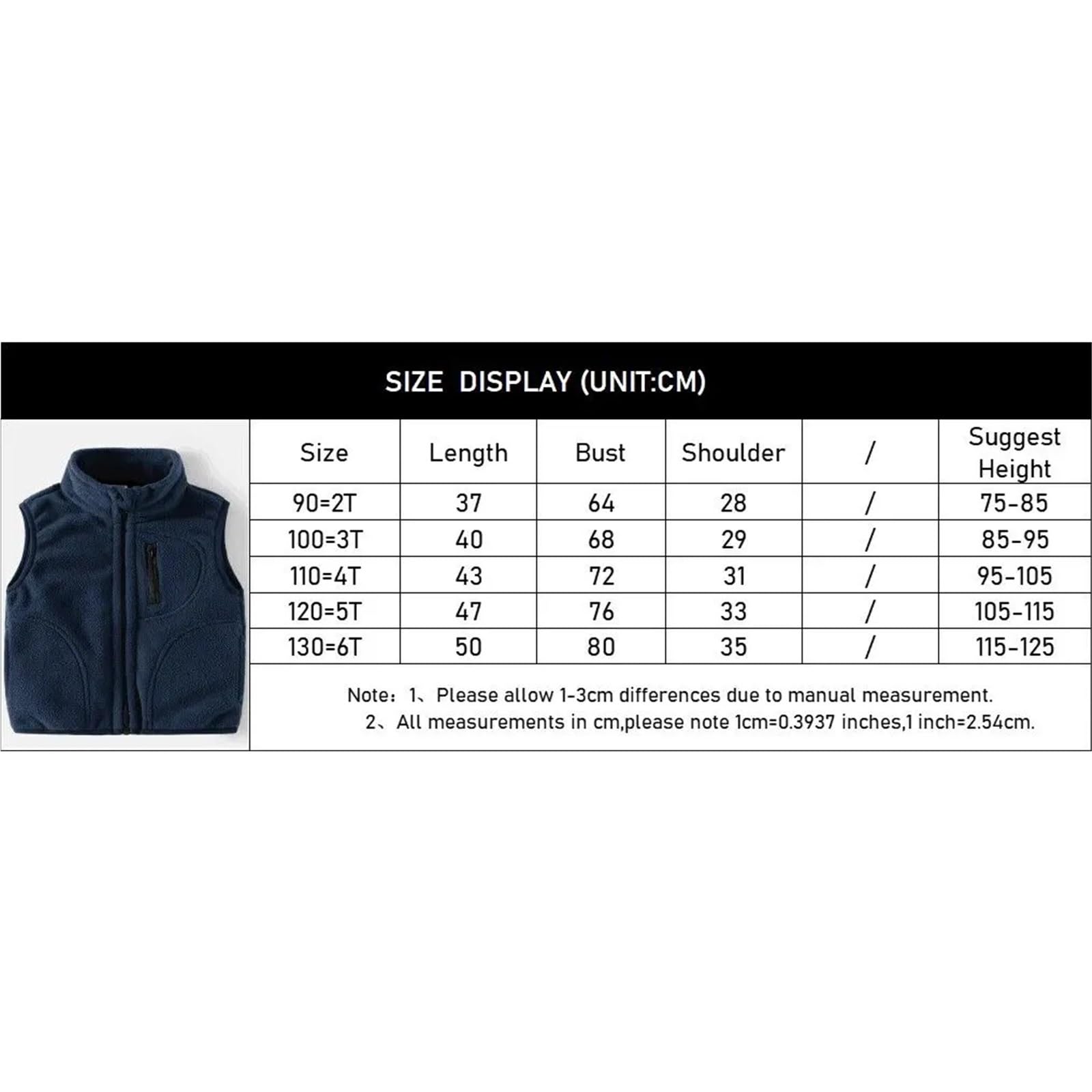 Cappotto Invernale in Pile for Neonato – Giacca Moda in Tinta Unita for Bambini (2-6 Anni)(Gray,6T(Size 130))
