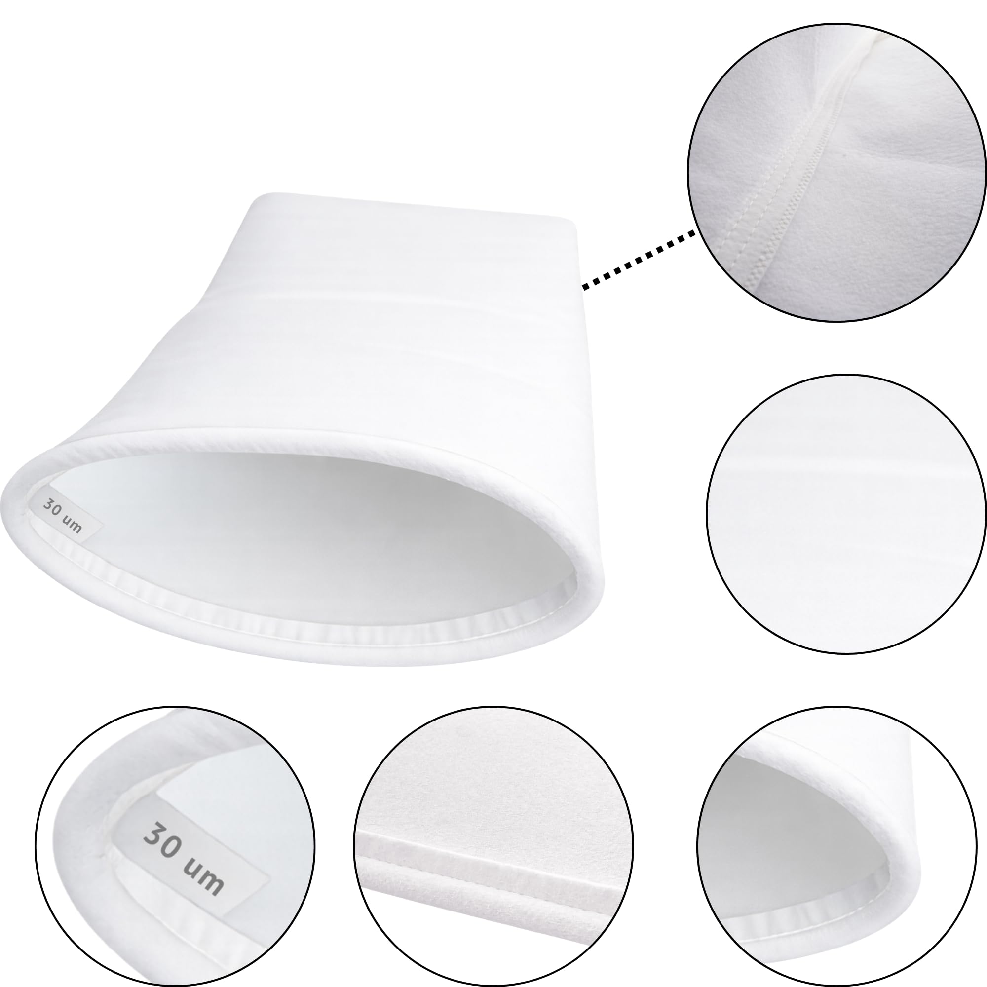 PHONILLICO Poche Filtrante Piscine [Lot 2] 30 Microns Compatible avec Desjoyaux F15 PF180 PFI180 PFI181 PF250 Filtre 58x33cm Anneau Rigide Ø21cm
