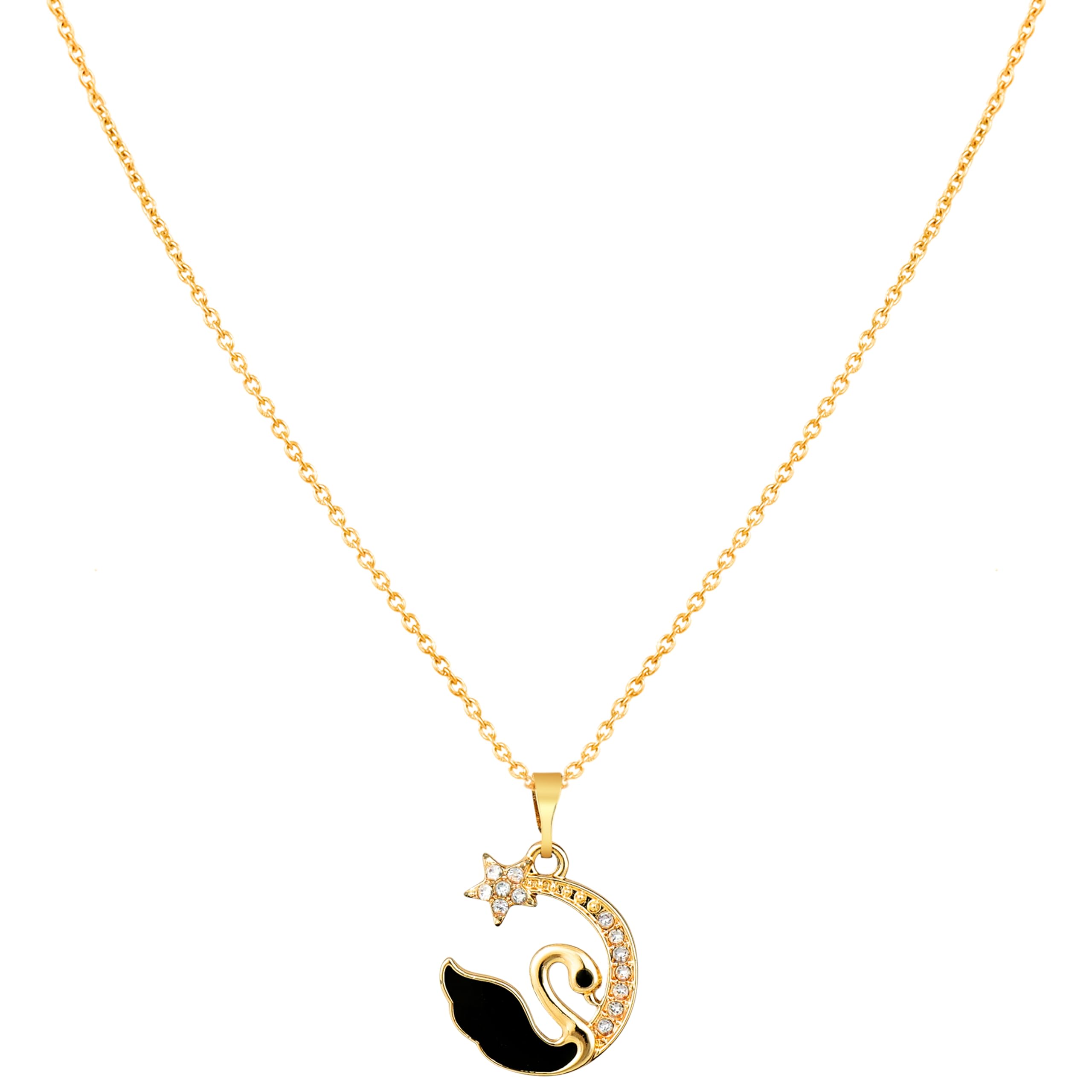 Fashion Frill Delicate Golden Chain Pendant For Girls CZ Star Gold Plated Chain Necklace For Women Girls Love Gifts Womens Jewellery (B0CHPBPJSP) Amazon Price History, Amazon Price Tracker