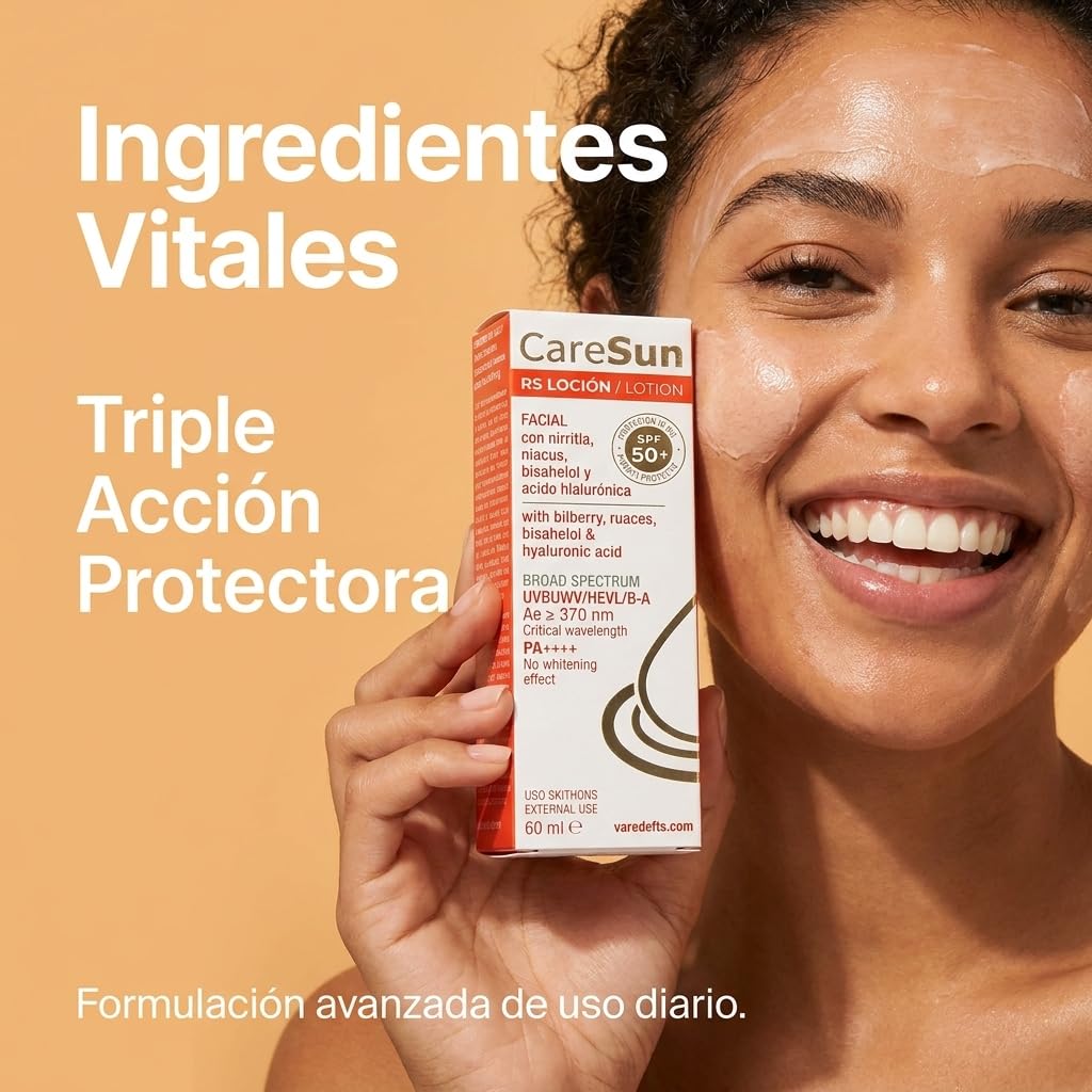 Kit Solar | Caresun RS, Caresun Gel Tacto Ligero, Despiderm | Protección UVB UVA IR HEVL | Antioxidante para Piel Sensible, Reactiva y Rosácea | Acción Calmante | Uso Diario