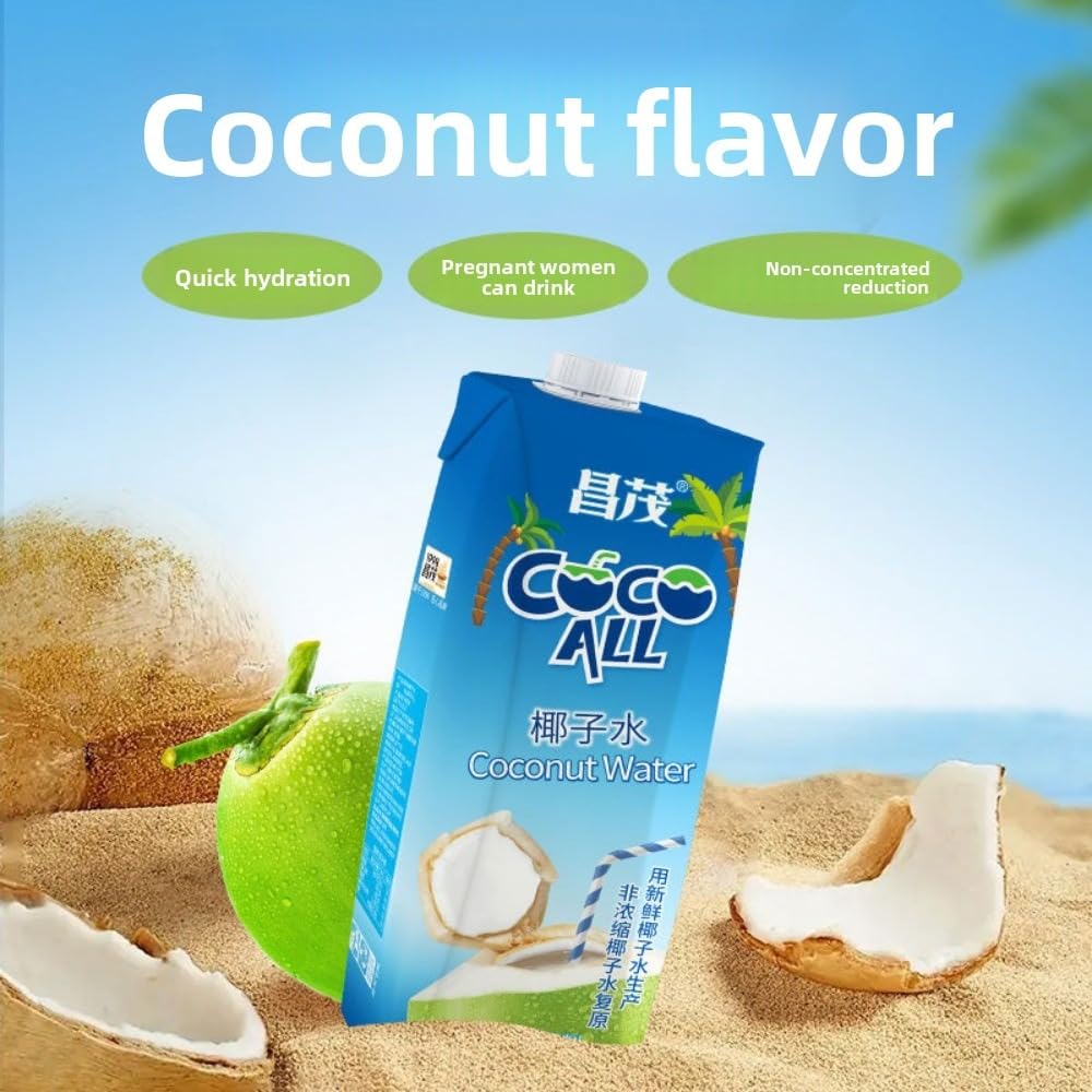 Changmao Hainan Speciality 1L Coconut Water NFC Non Concentrated Coconut Juice Electrolyte Beverage Healthy Drink For Pregnant Women