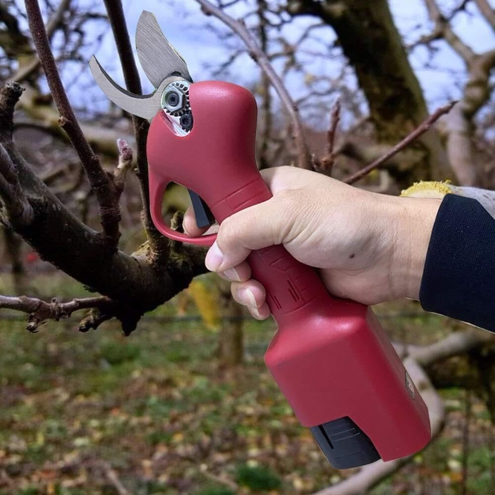 16.8V Electric Pruning Scissors with 2 Rechargeable Batteries, Garden Pruner Secateurs for Efficient Branch Cutting, Fast & Smooth Lawn and Tool