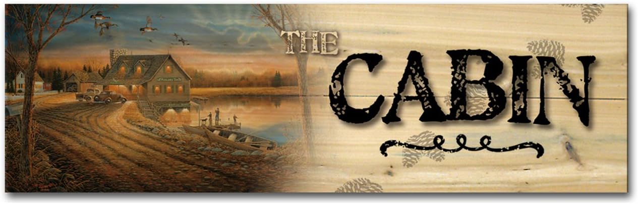 WGI-GALLERY Welcome Wall Art - Wooden - Angler's Inn - 24" x 8"