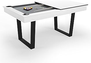 American Billiard Table Convertible to Dining Table - Industrial Style White