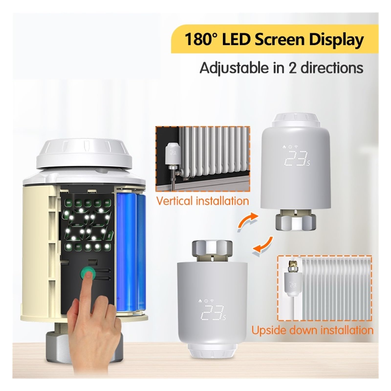 Tuya Smart Home WiFi Zawór Grzejnikowy TRV Siłownik Termostatu Grzewczego Programowalny Regulator Temperatury Głos OszczęDza Energię I Koszty Ogrzewania(TRV603-4pcs)
