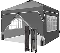 Vista 38 de GDY Tienda de campaña desplegable de 8 x 8 pies con una configuración de empuje, fácil de instalar con 4 paredes laterales para eventos, fiestas