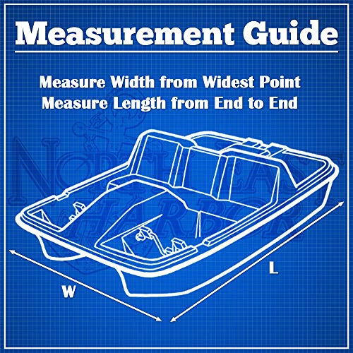 North East Harbor Pedal Boat Cover- Fits Most 3-5 Person Pedal Boats - Waterproof, Dust & Sun Protection- 112.5'L x 65" W - Grey