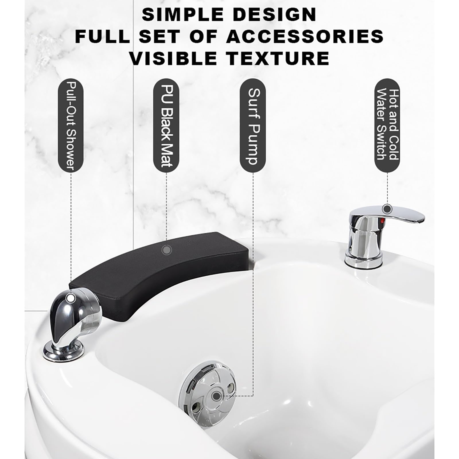 Bassin de Bain de Pieds Pédiluve Acrylique Massage Pieds avec Vibration de Chaleur de Bulles Bain de Pieds Lampe Colorée pour Pédicures Tremper Les Pieds Détox et Massage Aider à Dormir.