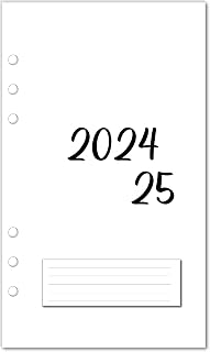 2024 2025 18-month Monthly Planner Calendar Refills for A5 Size Planners, Fits kikiki.K, Filofax, Louis Vuitton GM, Day Designer, Carpe Diem (Minimalist)