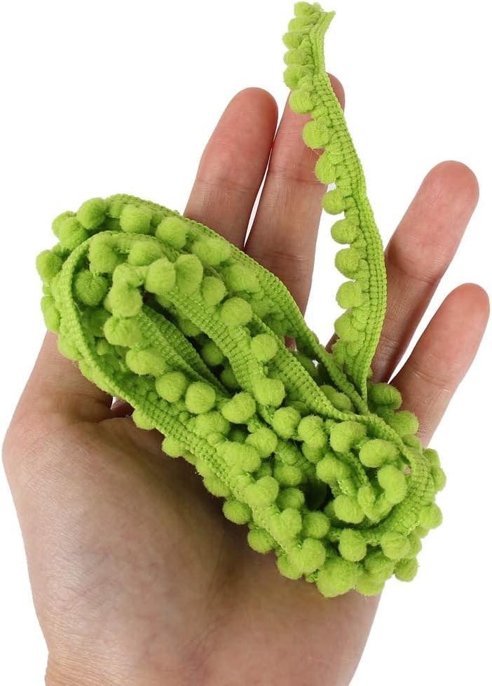 10Yards 10mm Width Pom Pom Trim Ball Fringe Ribbon 5Colors Per Pack 2Yards Per Color