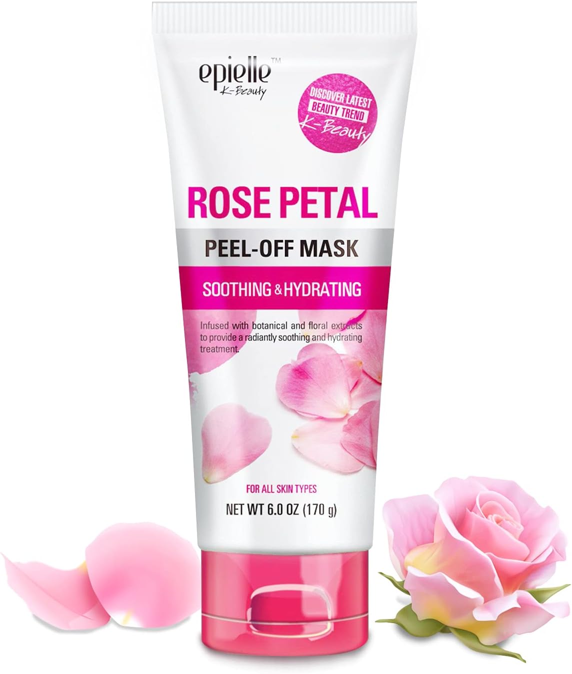 Epielle Rose Petal Peel-Off Mask, 6oz (1 pack)