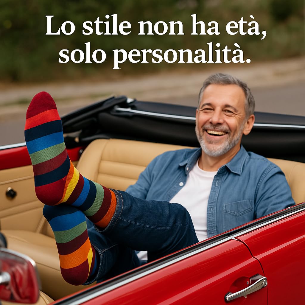 Lucchetti Socks Milano 6 Pares Calcetines Hombre Verano Hilo Escocia Hasta la Rodilla no Bajan Calcetines Algodon Hombre 100% Made in Italy Calcetines Altos Hombres Elásticos