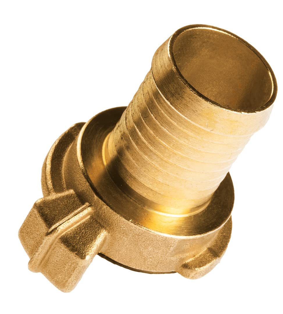 NEO TOOLS Giunto per tubo da giardino, 1/2, 3/4, 1, 1 e 1/4, in ottone, per una corretta compressione del tubo sulla frizione mediante cinghie a vite, connettori per tubo (1 1/4