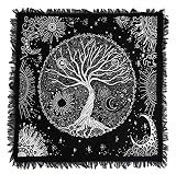 ASAV Altar Cloth Tarot Art 18x18 Inches Square Witchcraft Supplies Table Cloth Napkin Witchery Home