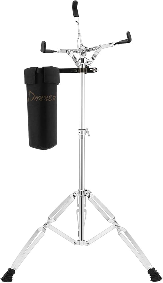Donner Snare Drum Stand, Adjustable Snare Stand Double Braced Extended with Drum
