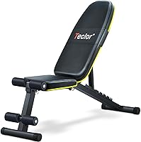 TeclorHomeGYM Adjustable Weight Bench: Foldable Home Gym Workout Bench, 10 Backrest Positions, 700lbs Capacity, Upgraded Steel