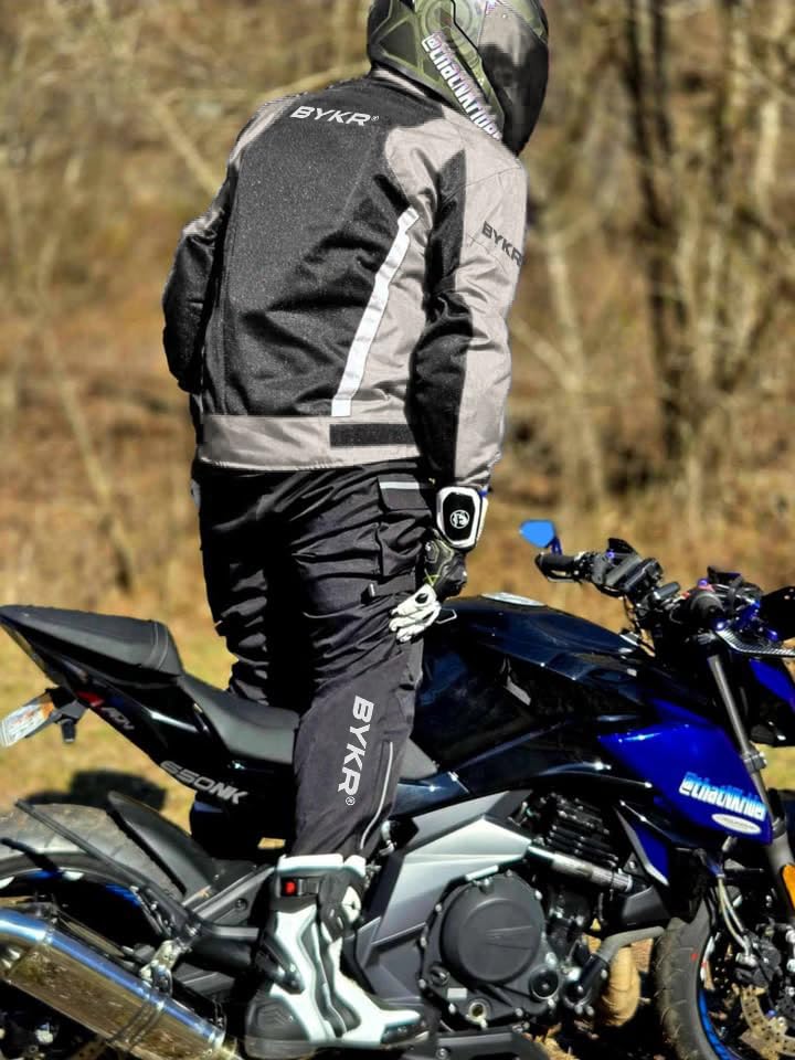 Image of BYKR Mesh Motorcycle Jacket For Men Dual Sports Adventure Breathable Riding Protective Motorbike Jackets Enduro CE Armored