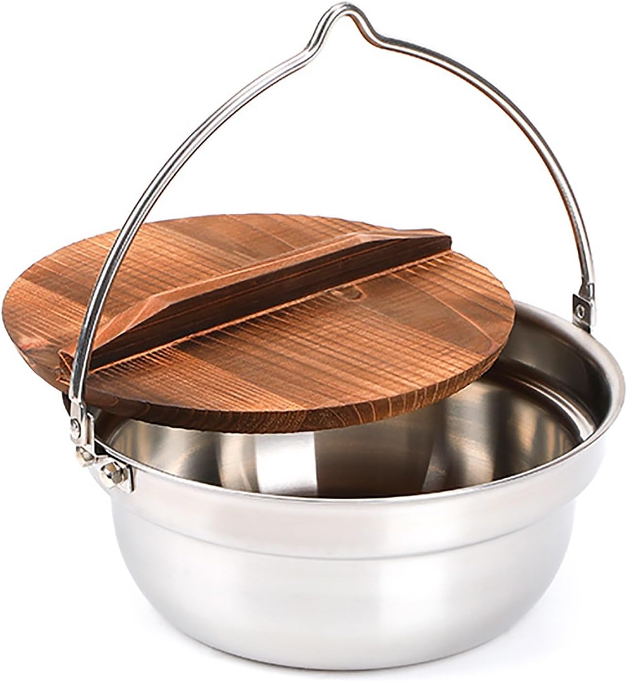 GAUDIO 1 Set Nonstick Pots, Camping Cookware for Kitchen Chafing Dish, Field Firepot Hanging Pots, for Multifunction Camping Pots, Wok Hanging Basin Kitchen Utensils