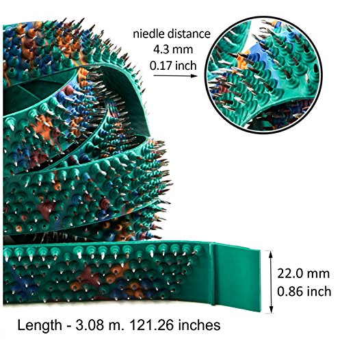 Lyapko Acupuncture Magic Ribbon Health Belt 4.3 Ag - 7 Sections In One Single Strip (121 Inches Long). Premium Acupressure Massager - Unique Patented Therapy Massage Tool #TOP1