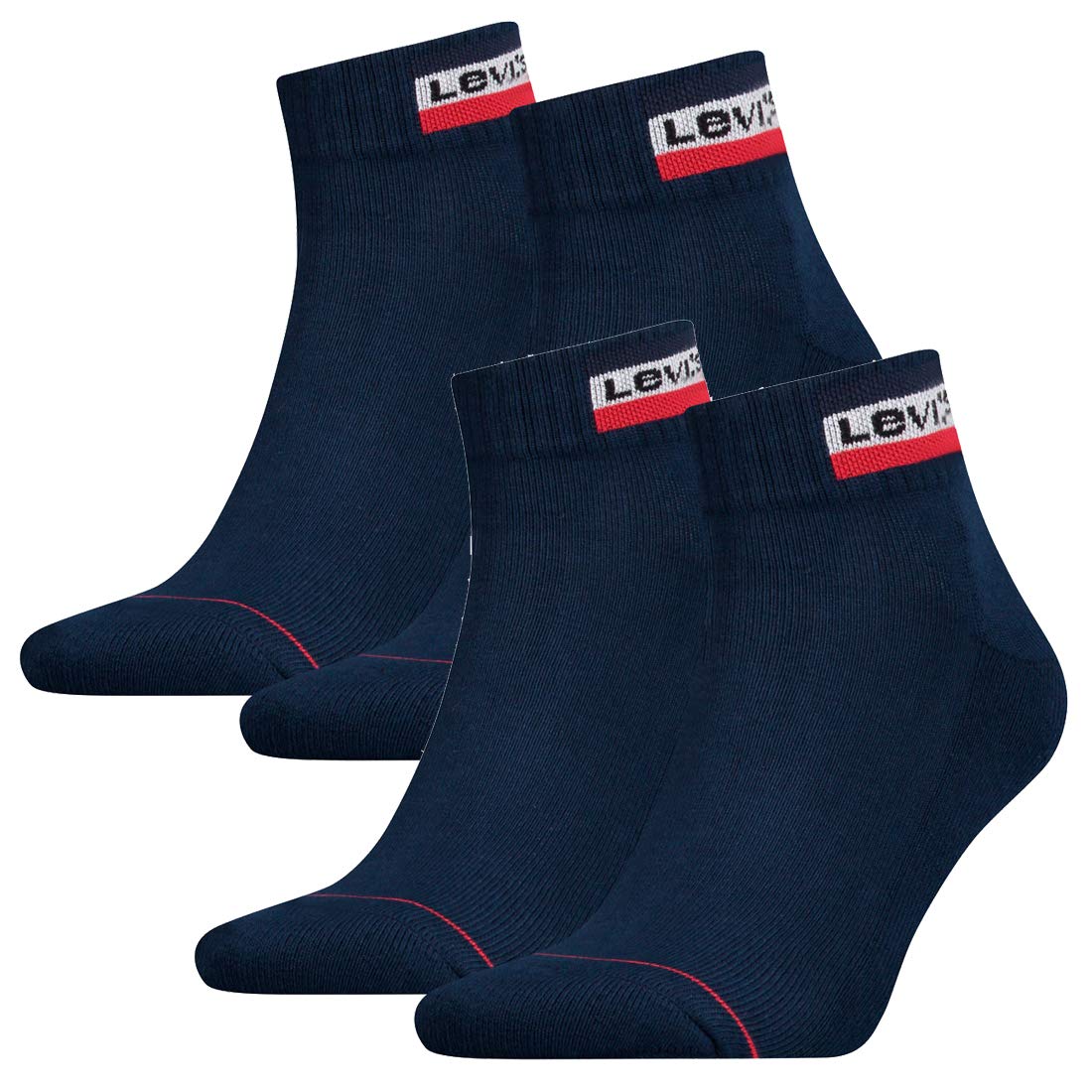 Levis 144NDL Mid Cut SPRTWR L - Calcetines unisex (4 pares)