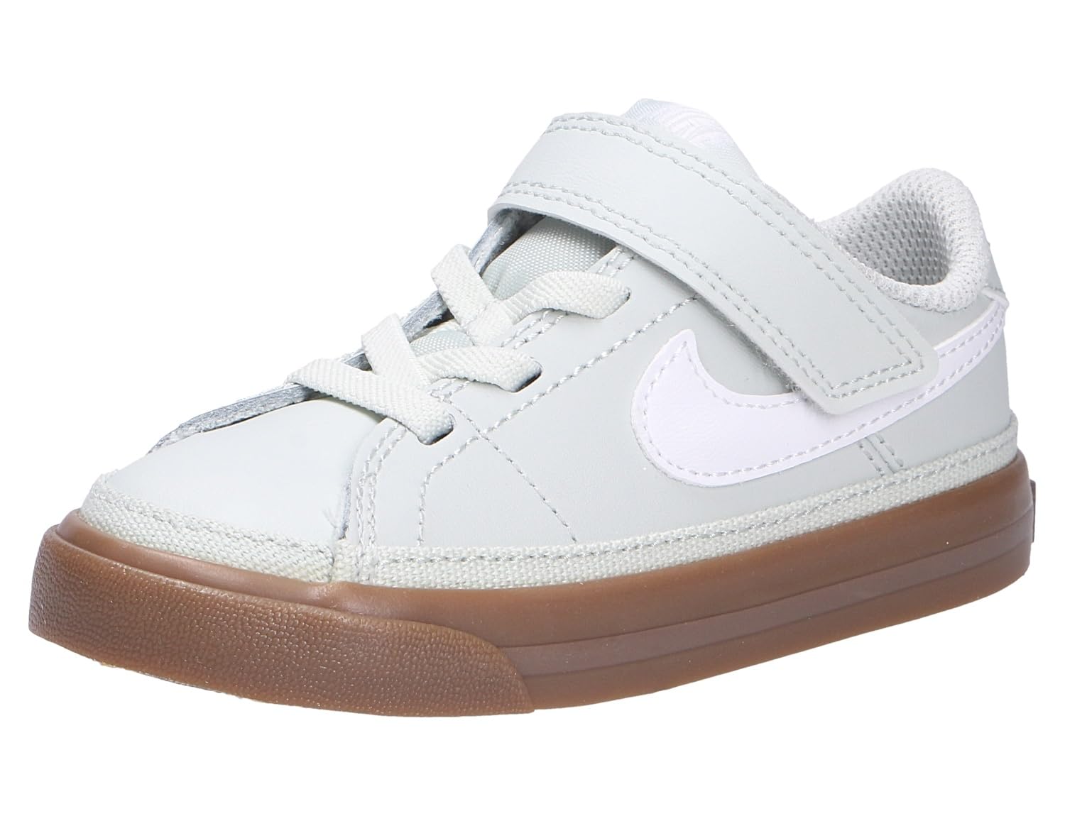 Nike Kids Court Legacy (Infant/Toddler) Sneaker, Light Silver/White/Gum Dark Brown, 7 US Unisex