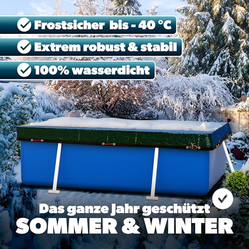 poolomio® Poolabdeckung 549 x 274 cm Intex Ultra XTR Frame Pool | 2in1 Solarplane & Winterabdeckung...