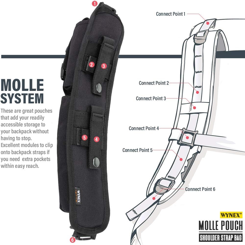molle shoulder strap pouch