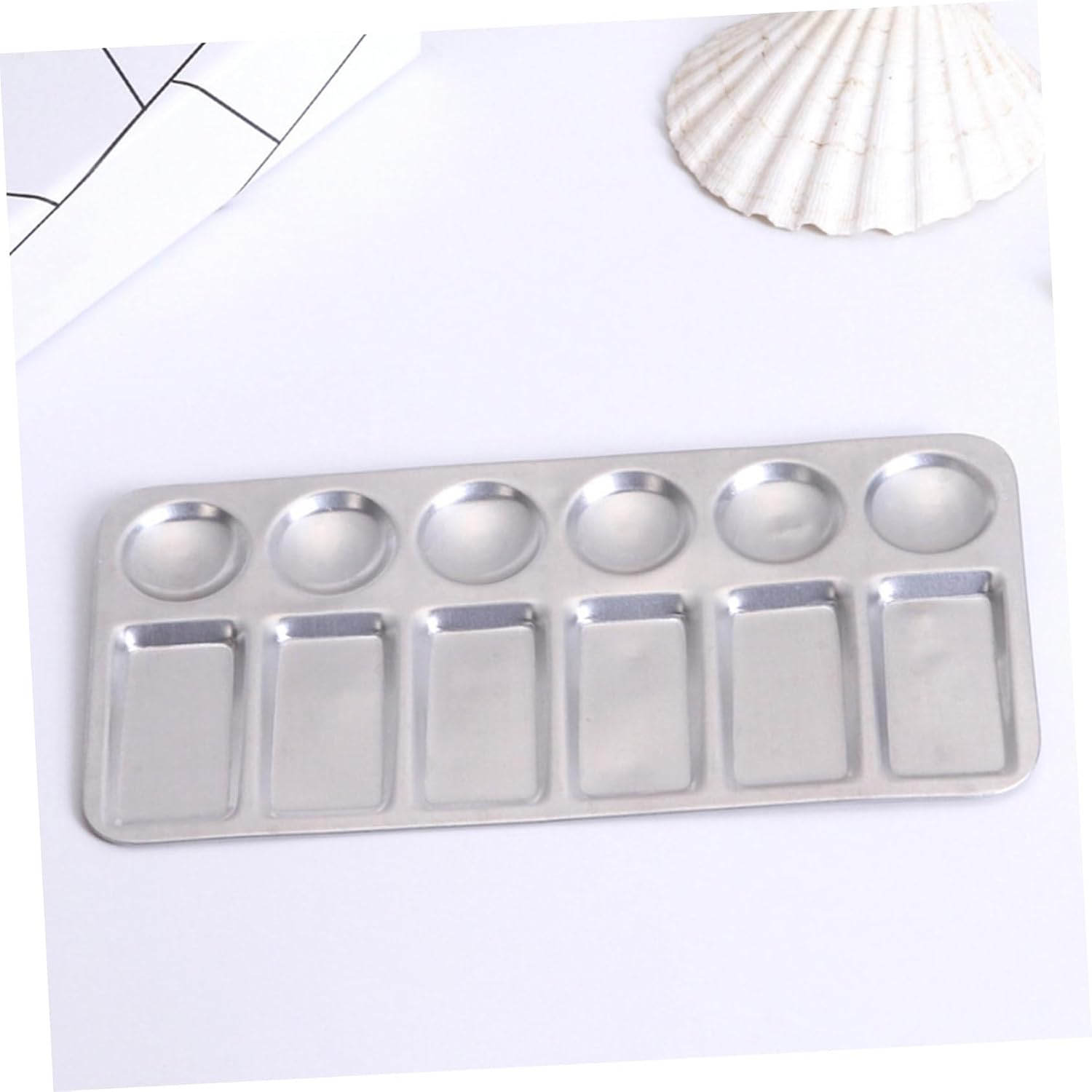 2pcs Aluminum 12 Hole Paint Tray for Artists and Professionals