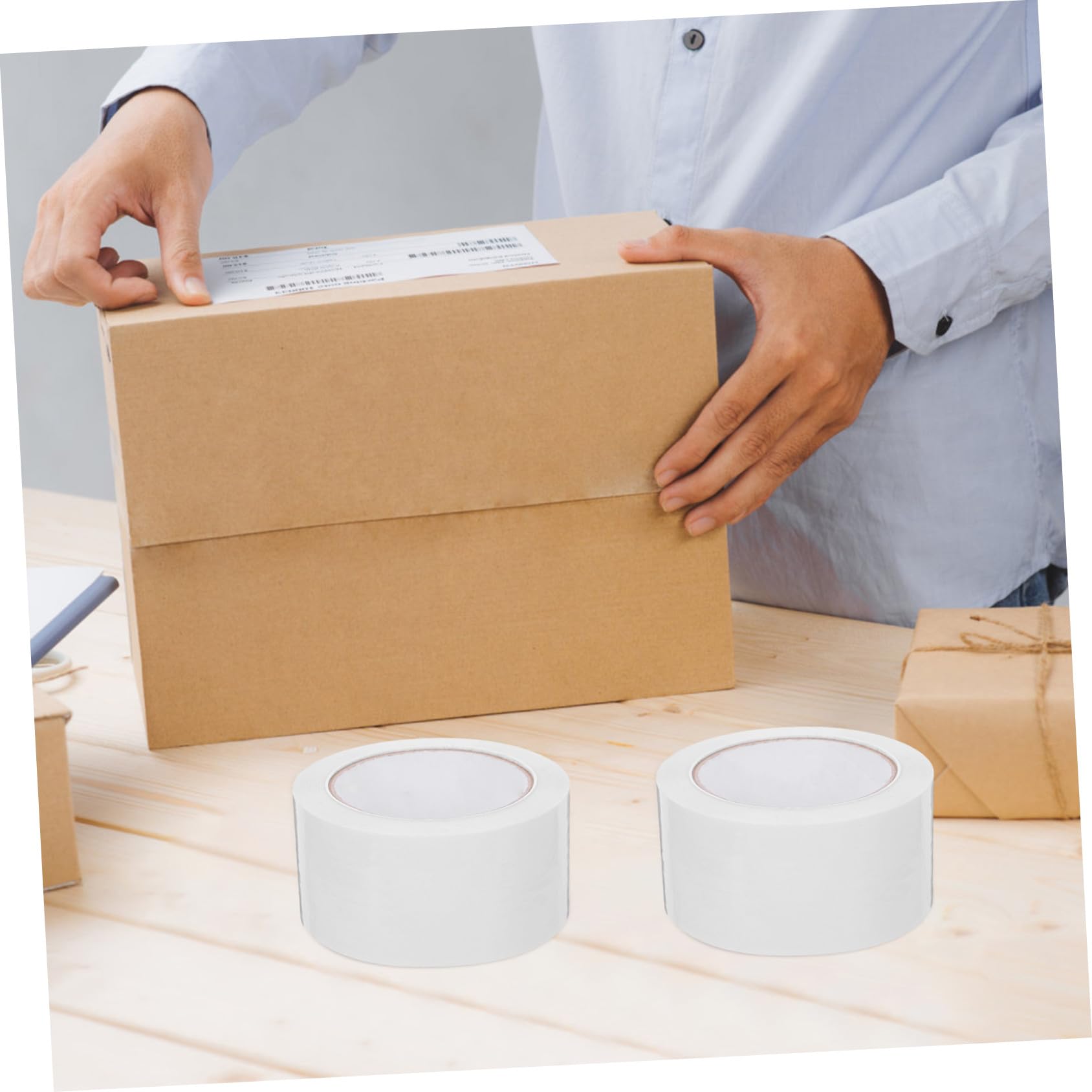 Housoutil Nastro Telato Bianco 3 Pezzi 55mm X 91m, Adesione Forte, Multiuso per Riparazioni Interne ed Esterne