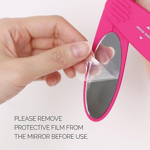 Miniatura 4 de Cepillo de pelo plegable compacto con espejo, peine desenredante para adultos y niños, portátil para viajes y almacenamiento, cabello húmedo y seco