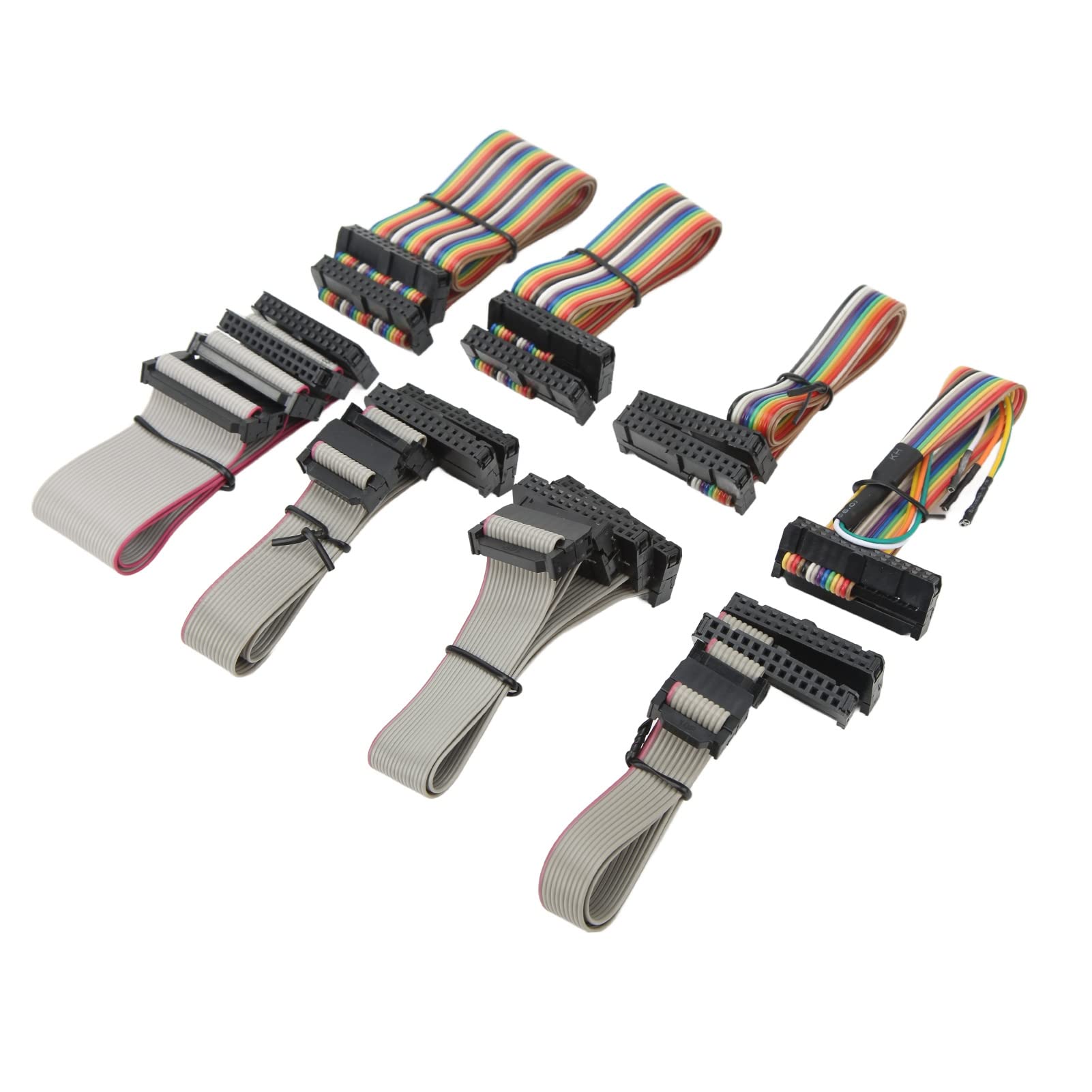 Pilipane 8Pcs ECU Programmer Chip Tuning Kit, Chip Tuning Tool Cable,Full Cable Set for KTAG V7.020 V2.25,Stable Performance, Premium Material