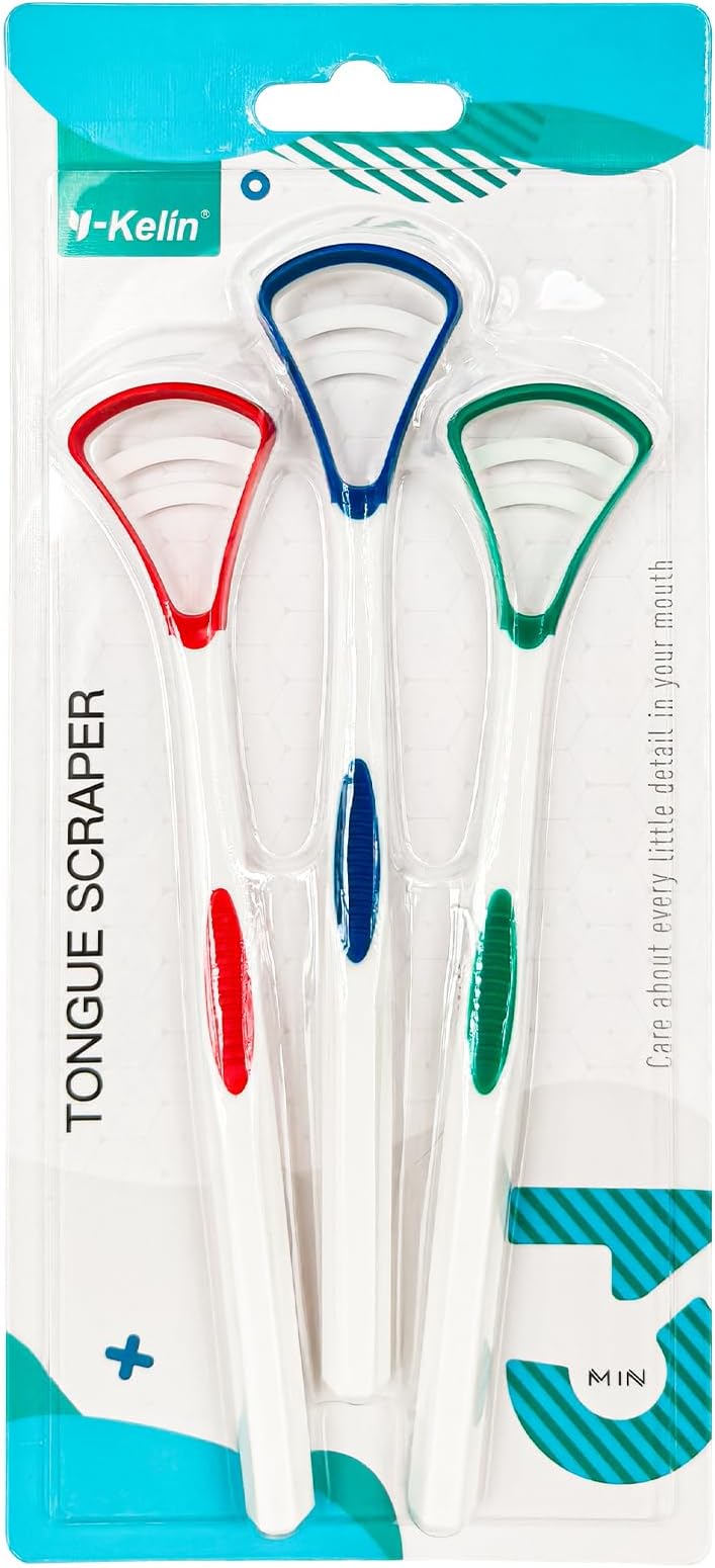 Y-Kelin - Tongue Cleaner Tongue Brush (3 Color Pack) (3 Pack)