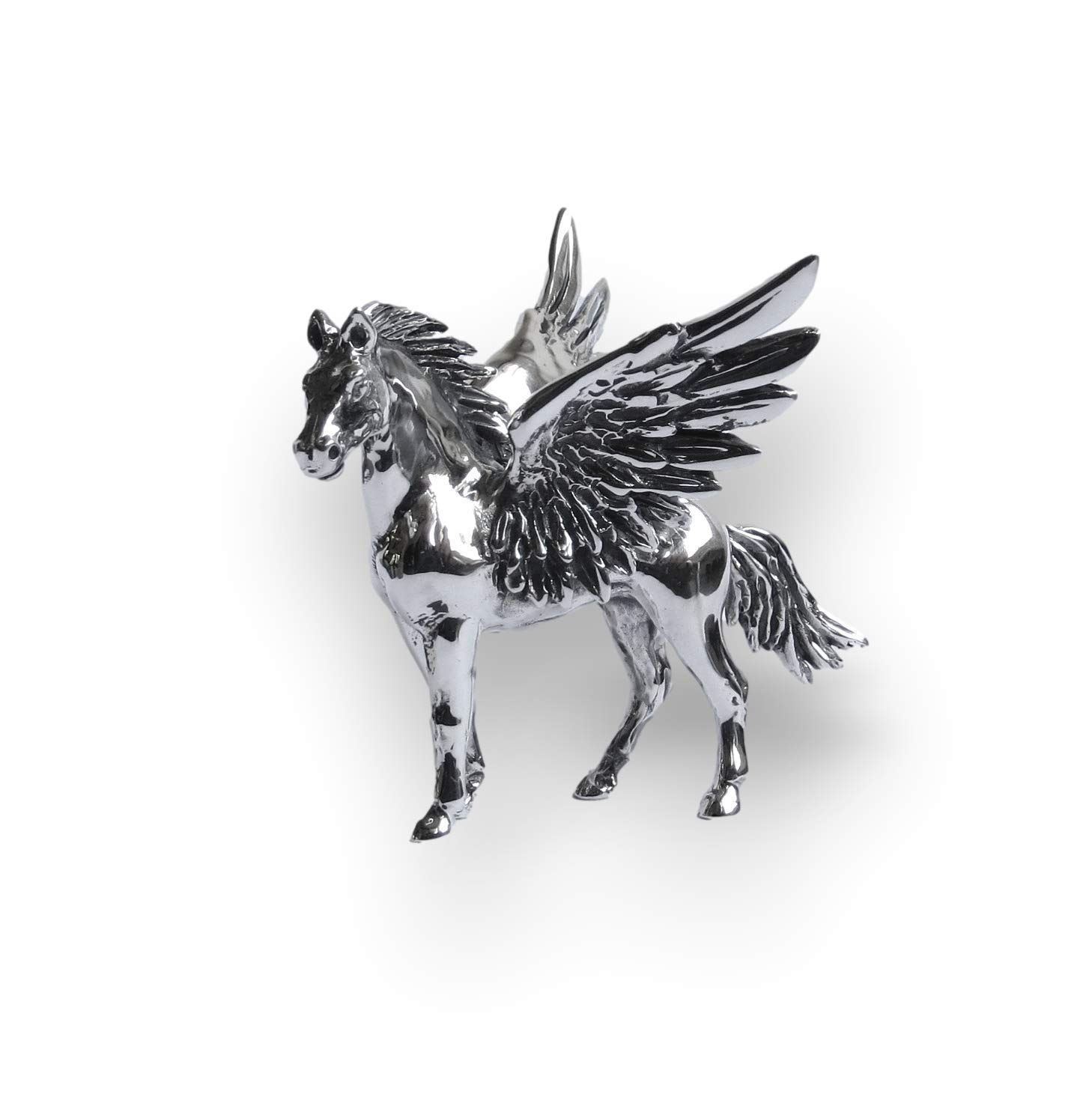Winged horse, solid hallmarked sterling silver animal ornament