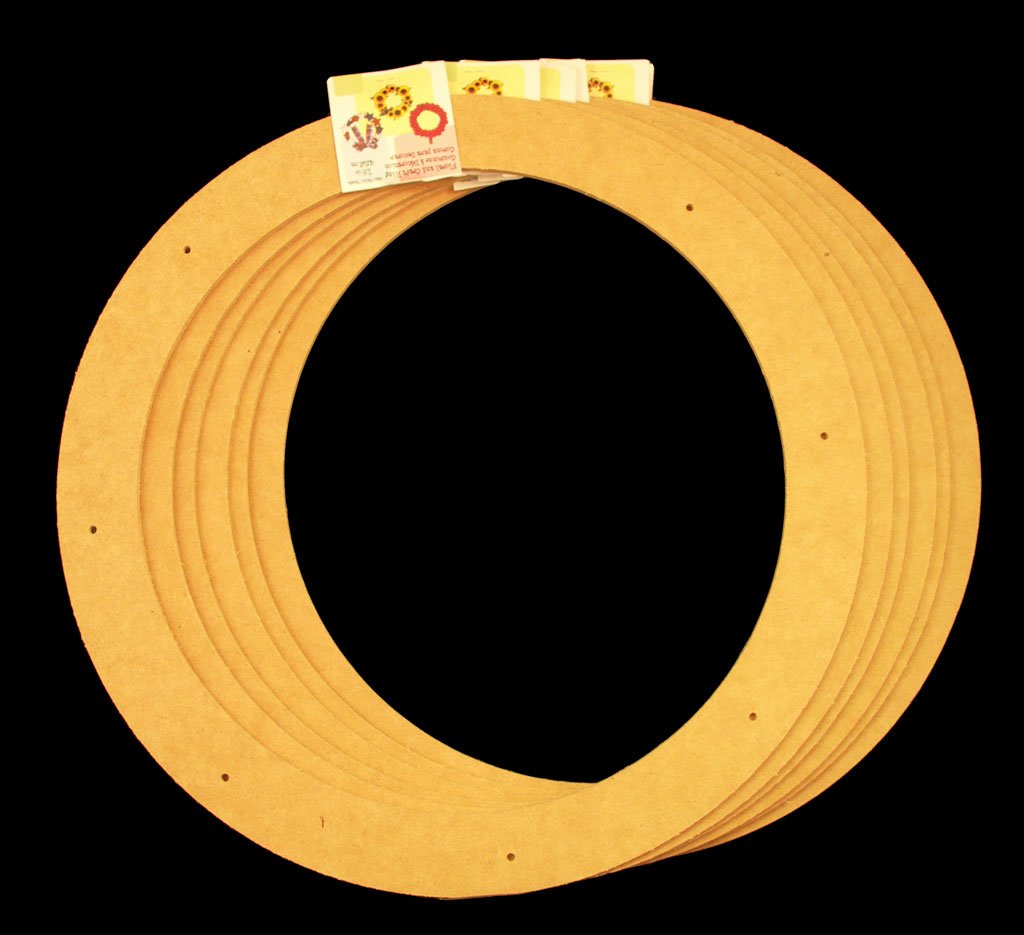 6 Pack, 18", Biodegradable Floral Craft Ring, Ez Glueable Wreath Form, for Photo Frame, Other Arts, Props and Crafts Projects