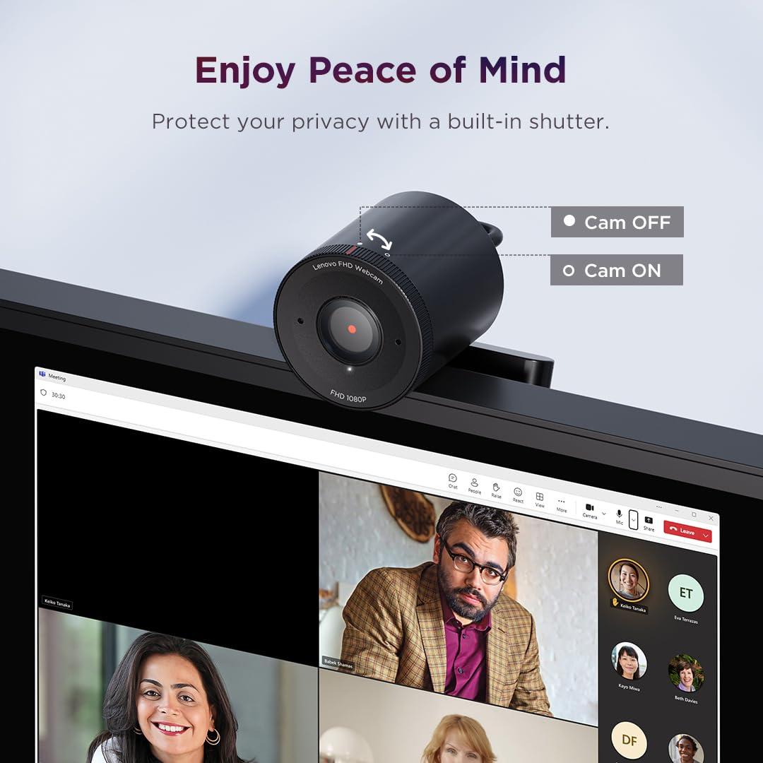 Lenovo 4XC1Q44952 webcam 2 MP 1920 x 1080 Pixel USB 2.0 Nero