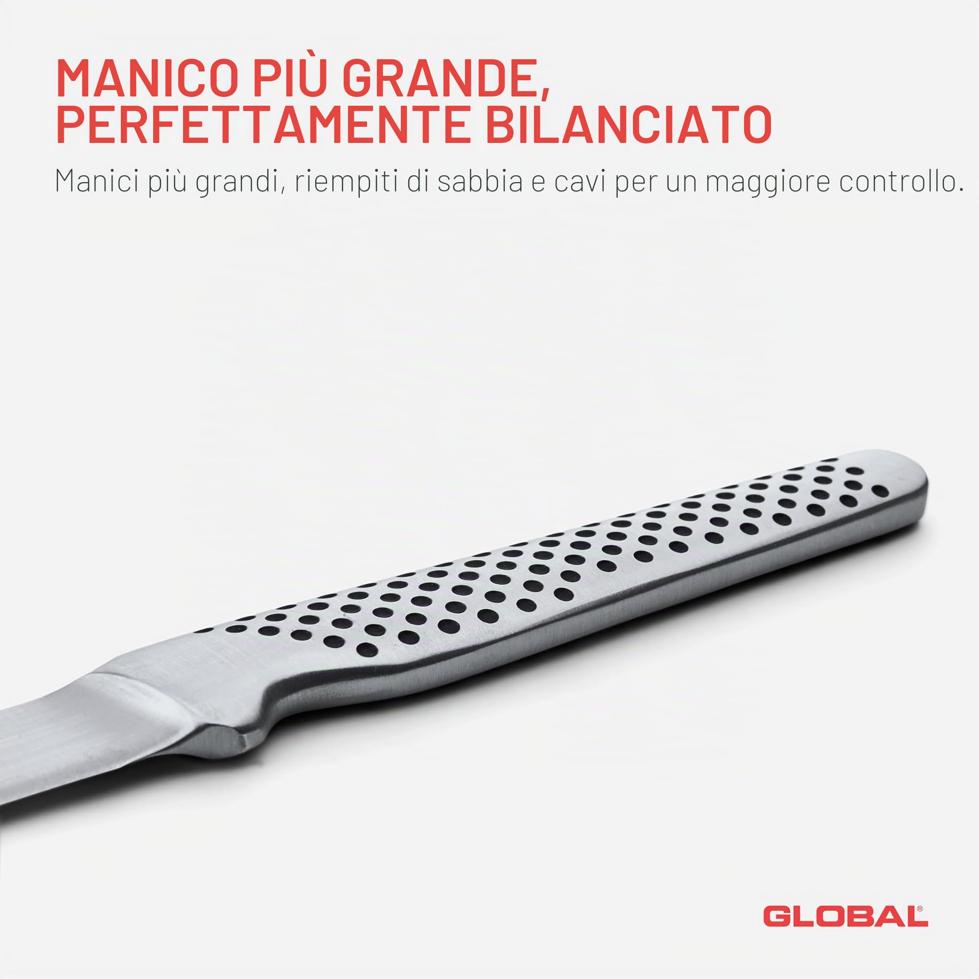 Global GSF-31"Peeleing Knife handle large (spelucchino retto manico largo) cm.8