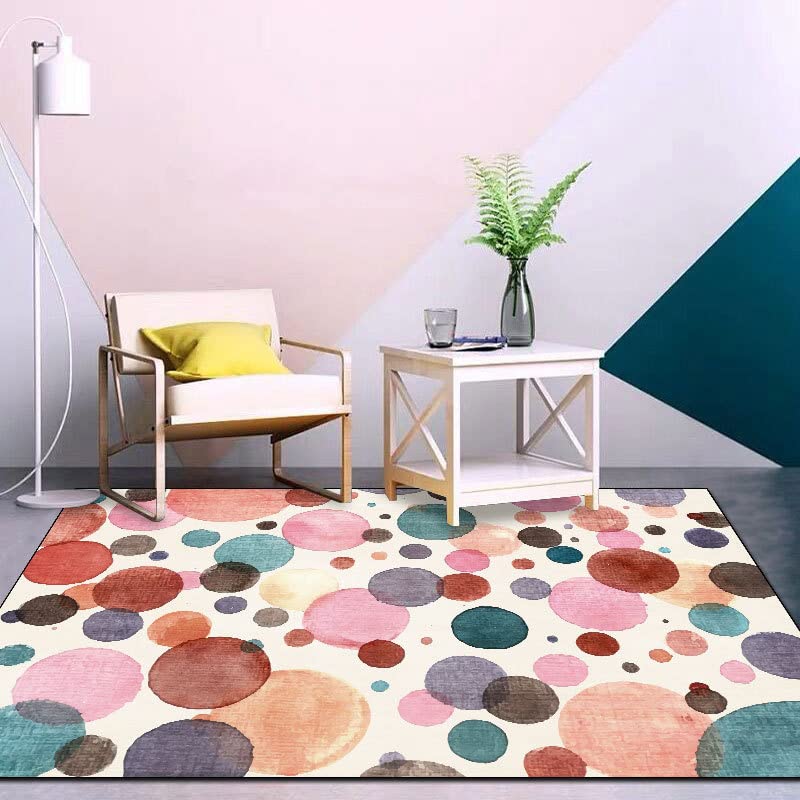 Tapis d'intérieur moderne multicolore 180x270 aux nuances de rouge et beige