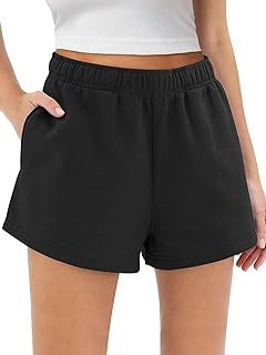 EUHOM Shorts Women's Summer Shorts Cotton Gym Sports Shorts High Waist Running Trousers Short Sports Trousers Jogging Bott...