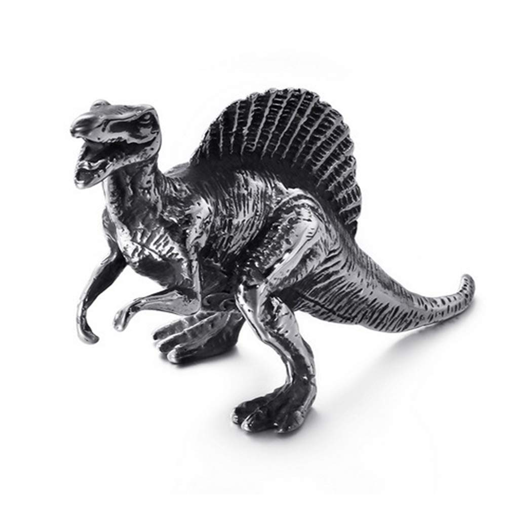 BBYaki Creative Stainless Steel Dinosaur Model Ornaments Home Crafts Metal Office Decorations Artwork, Childrens, Spinosaurus