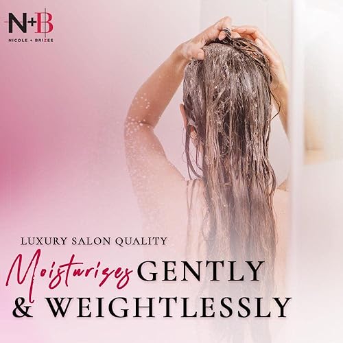 Miniatura 8 de N+B - Acondicionador para el cabello de 1 litro, sin sulfatos ni parabenos, combate el encrespamiento, las puntas abiertas y las hojas del cabello